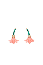 Small Psychedeliah Earrings, 18k Yellow Gold with Diamonds & Malachite